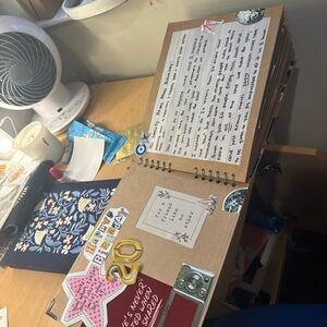 Decorative Scrapbook with Brown Cover